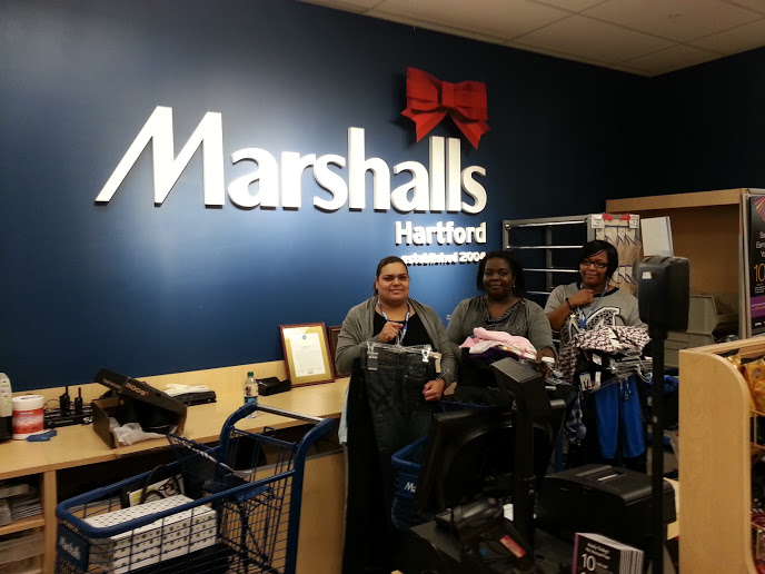 Employees from Marshalls acted as personal shoppers for My Sisters’ Place to help the organization fulfill resident’s Christmas requests.