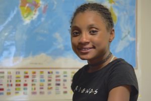 Young girl smiling